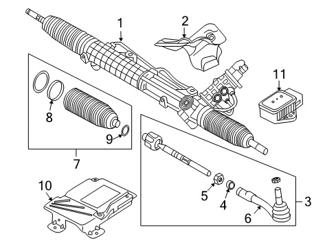 2008 BMW 650i Steering Column & Wheel, Steering Gear & Linkage Yaw Rate Speed Sensor Diagram for 34526782371