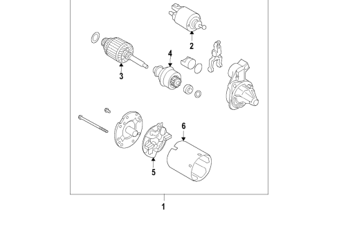 2019 Hyundai Sonata Starter Starter Assembly Diagram for 36100-2G250