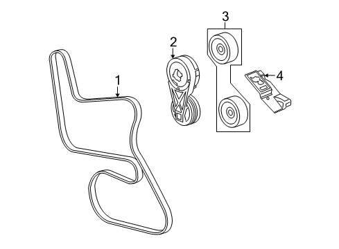 2006 Chevrolet Uplander Belts & Pulleys Serpentine Belt Diagram for 12578274