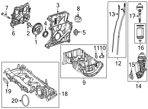 2019 Infiniti QX30 Filters Manifold Assy-Intake Diagram for 14003-HG00B