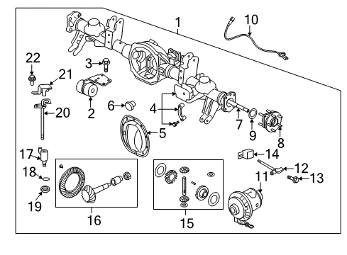 2007 Jeep Commander Axle & Differential - Rear Harness-Electronic Rear Axle Diagram for 52114328AC