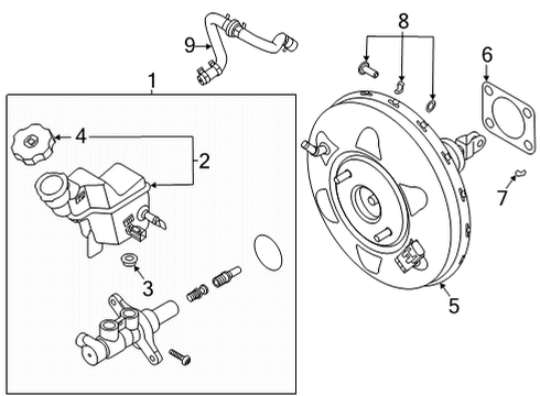 2021 Hyundai Sonata Hydraulic System Hose Assembly-Brake Booster Vacuum Diagram for 59130-L1200
