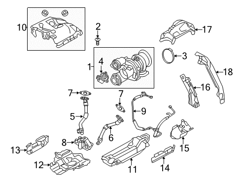 2013 BMW 650i xDrive Turbocharger V-Band Clamp Diagram for 11657620507