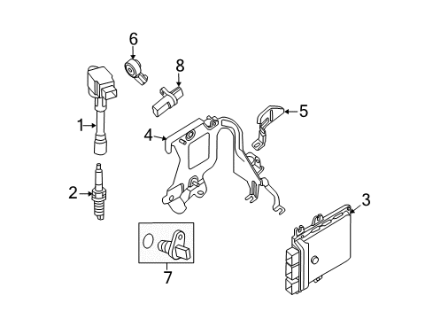 2014 Nissan Maxima Powertrain Control Blank Engine Control Module Diagram for 23703-9DF0A