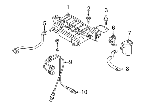 2022 Kia Forte Emission Components CANISTER ASSY Diagram for 31420M7650