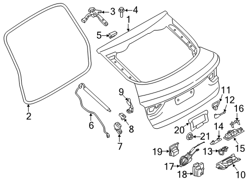 2016 BMW X4 Gate & Hardware Protective Cap Stop Diagram for 51247372457