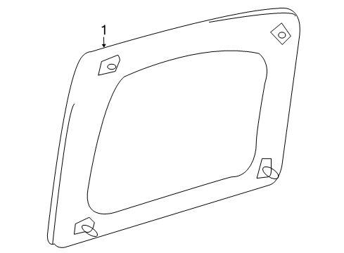 Diagram for 2008 Toyota FJ Cruiser Rear Door - Glass & Hardware 