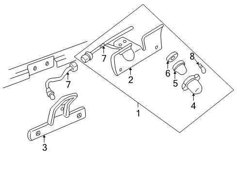 1996 GMC C2500 License Lamps Lamp Asm-Rear License Diagram for 5974598