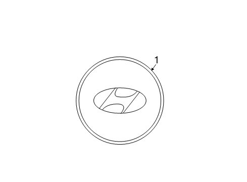 2015 Hyundai Azera Wheel Covers & Trim Wheel Hub Cap Assembly Diagram for 52960-3V000