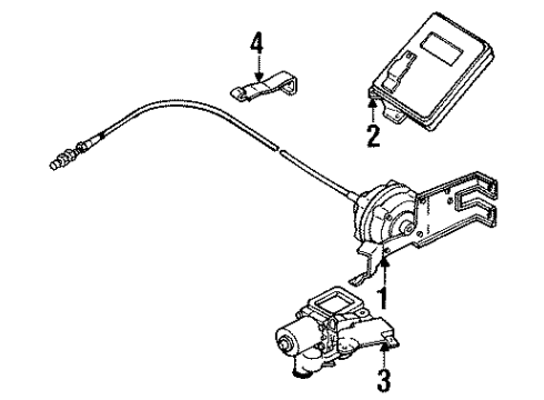 1995 Infiniti Q45 Cruise Control System Actuator Assy-Ascd Diagram for 18910-60U15