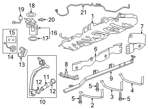 2009 Buick Enclave Fuel Supply Housing Diagram for 22785362