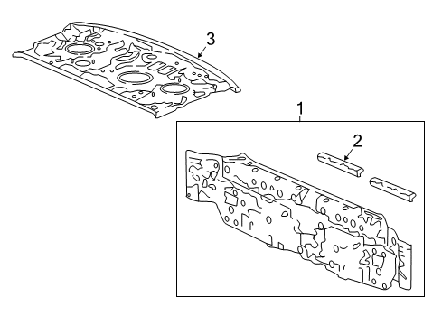 2022 Honda Accord Rear Body Shelf, RR. Parcel Diagram for 66500-TVA-A10ZZ