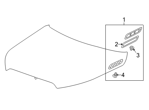 2014 Buick LaCrosse Exterior Trim - Hood Hood Ornament Diagram for 9056285