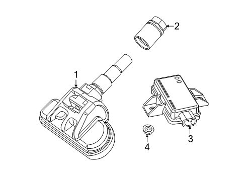 2018 Ram ProMaster City Tire Pressure Monitoring Nut-Tire Pressure Sensor Diagram for 5154877AA