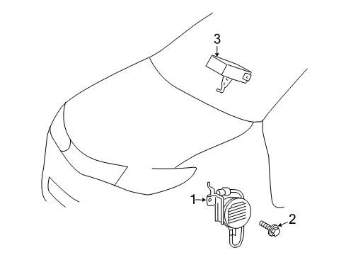 2015 Toyota Camry Electrical Components Pedestrian Speaker Diagram for 86570-33050