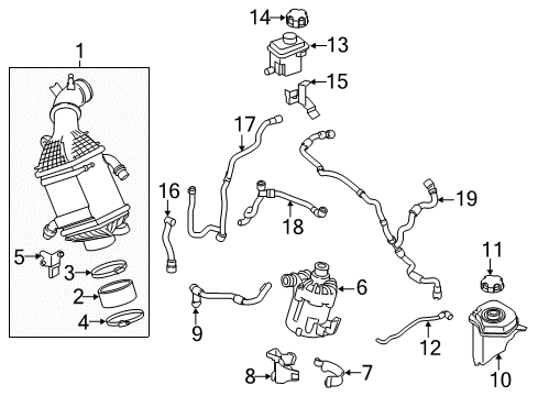 2015 BMW X5 Intercooler Hose Clamp Diagram for 11617846390