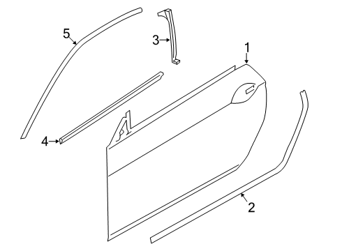 2020 BMW M8 Door & Components, Exterior Trim Finisher, Side Frame Right Diagram for 51767456088