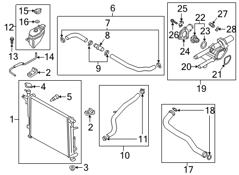 2020 Hyundai Santa Fe Powertrain Control Engine Control Module Unit Diagram for 39161-2GTD1