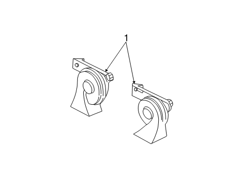 2004 Ford Focus Horn Horn Diagram for 3M5Z-13832-AA