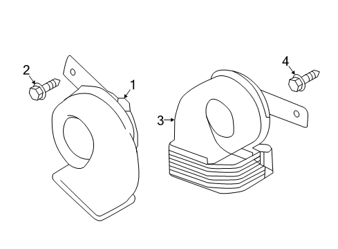 2021 INFINITI Q60 Horn Horn Assy-Electric High Diagram for 25610-5CA0A