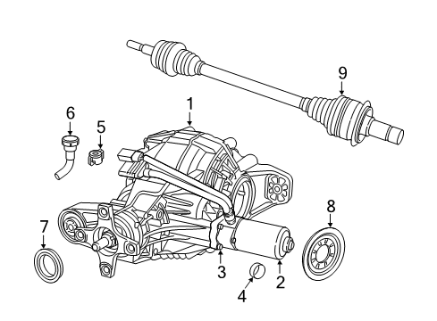 2012 Jeep Grand Cherokee Axle Housing - Rear Differential-Rear Axle Diagram for 68210544AA