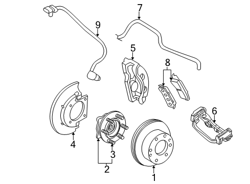 2000 GMC Yukon XL 2500 Anti-Lock Brakes Abs Control Module-Electronic Brake Control Module Assembly Diagram for 12478040