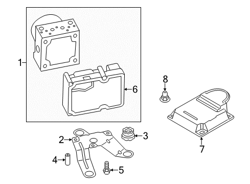 2018 BMW X4 Anti-Lock Brakes Bracket Hydro Unit Diagram for 34506795782