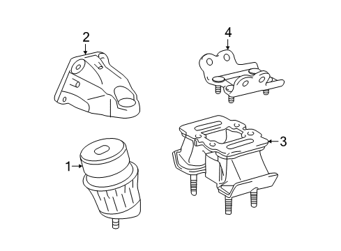 2021 Lexus RC300 Engine & Trans Mounting Bracket, Engine Mount Diagram for 12311-36130