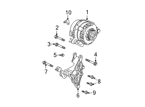 2000 Chevrolet Monte Carlo Alternator Alternator Front Bracket Diagram for 12567695