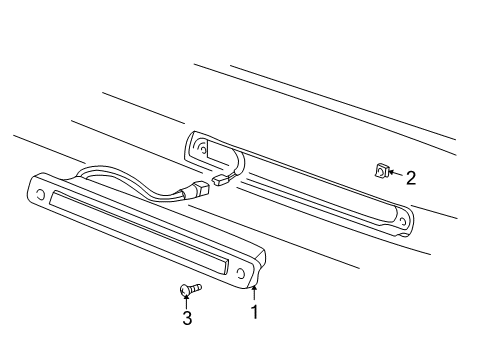 2007 Saturn Relay High Mount Lamps Stop Lamp Assembly Diagram for 15264475