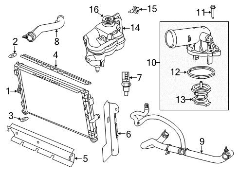 2013 Chrysler 200 Radiator & Components Hose-Radiator Inlet Diagram for 55111451AE