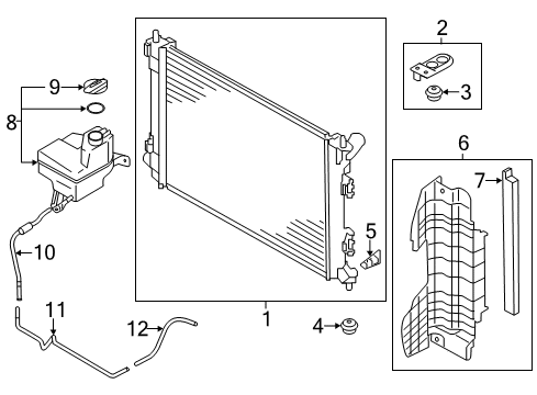 2014 Kia Forte Koup Radiator & Components Seal Diagram for 97798A7700