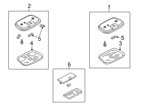 2007 Mercury Mariner Interior Lamps Lens Diagram for YL8Z-13783-BA