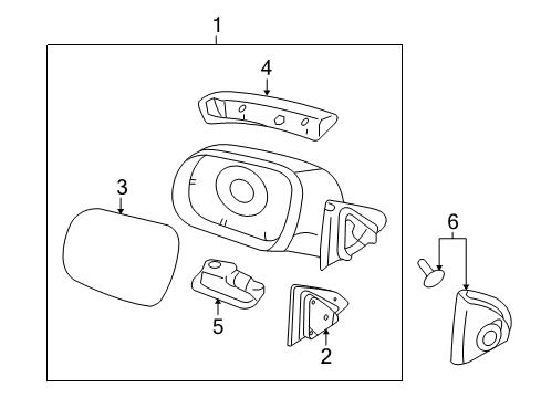 2010 Hyundai Veracruz Outside Mirrors Mirror Assembly-Outside Rear View, LH Diagram for 87610-3J300