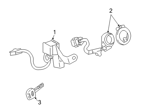 2001 Toyota Land Cruiser Anti-Theft Components Transmitter Diagram for 89786-60050