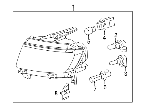 2017 Jeep Compass Headlamps HEADLAMP Right Diagram for 5272918AC