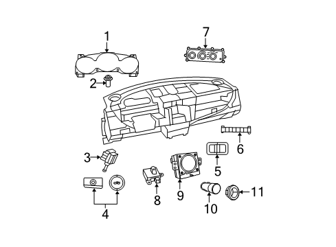 2009 Dodge Avenger Instruments & Gauges Switch-Instrument Panel Diagram for 4602821AD