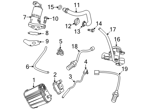 2007 Dodge Dakota Emission Components Egr Valve Gasket Diagram for 53032842AA