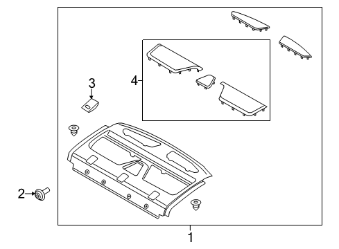 2016 Lincoln MKZ Interior Trim - Rear Body Package Tray Diagram for DP5Z-5446668-AE