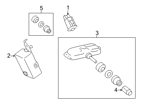 2019 Toyota Corolla Tire Pressure Monitoring Receiver Diagram for 897B0-12060