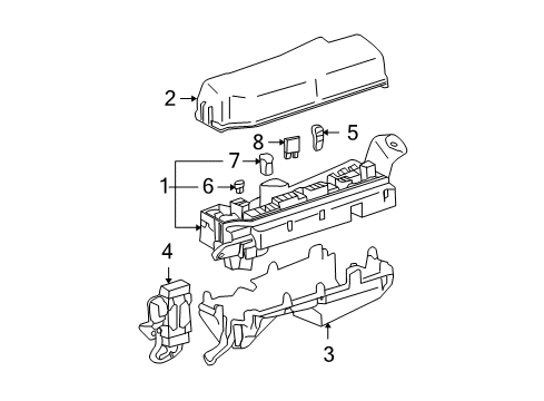 2006 Toyota Matrix Window Defroster Fuse Box Main Diagram for 82741-02040