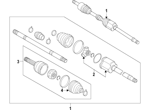 2019 Nissan Rogue Sport Front Drive Axles, Propeller Shaft Shaft-Front Drive, RH Diagram for 39204-4BB0B