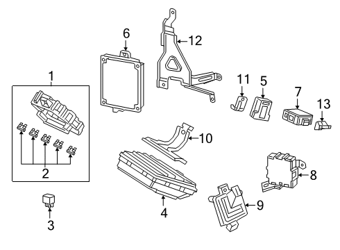 2021 Honda Clarity Controls - Instruments & Gauges CONTROL UNIT, WASHER Diagram for 76870-TRT-A01