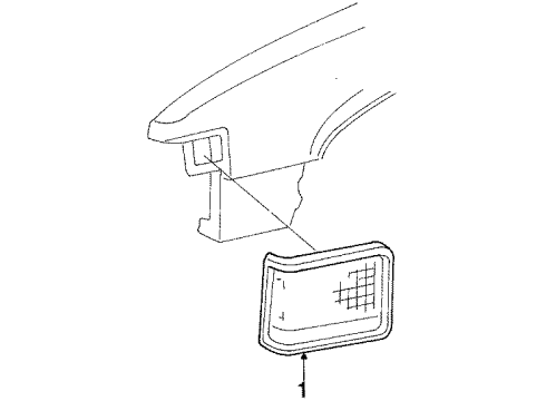 1990 Pontiac Grand Am Side Marker Lamps Lamp Asm-Front Side Marker Diagram for 5975540
