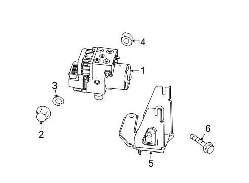 2006 Kia Optima ABS Components Bracket-Hydraulic Module Diagram for 58960-38004