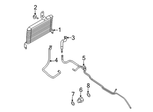 2017 Ford E-350 Super Duty Oil Cooler Tube Assembly Diagram for GC2Z-7R081-E