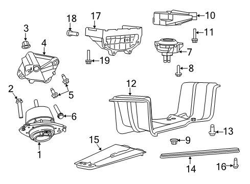 2021 Dodge Durango Engine & Trans Mounting Screw-HEXAGON FLANGE Head Diagram for 6511942AA