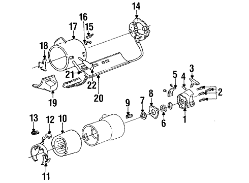 1991 Chrysler TC Maserati Shroud, Switches & Levers Switch Ki-Ignition Diagram for 4797401AB