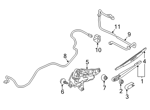 2018 Infiniti QX80 Wiper & Washer Components Hose-Washer Diagram for 28975-1LA1A