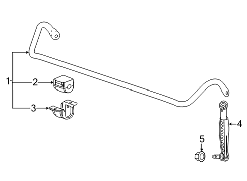 2022 Cadillac CT5 Stabilizer Bar & Components - Front Stabilizer Bar Diagram for 84849668